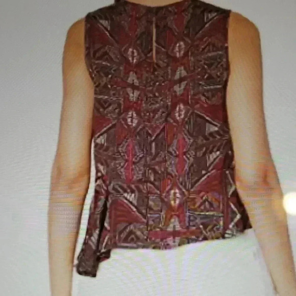 BCBG MAXAZRIA MULTI-TRIBAL WEAVE TOP - Picture 2 of 4